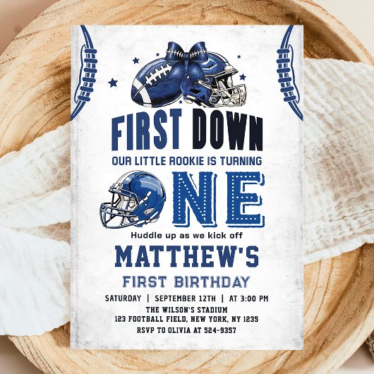 Eerste jaar Down Football eerste verjaardag Kaart