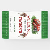 Eerste jaar Down Football foto 1e verjaardagsfeest Spandoek (Horizontaal)