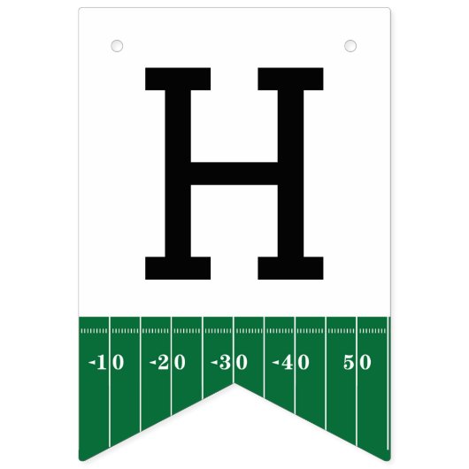 Eerste jaar Down Football Happy Birthday Banner (Tweede vlag)