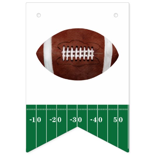 Eerste jaar Down Football Happy Birthday Banner (Eerste vlag)