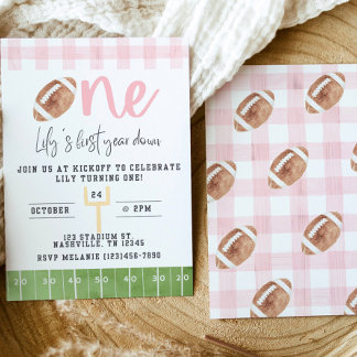 Eerste jaar Down Football Invitation, eerste verja Kaart