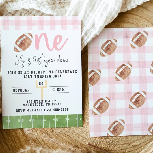 Eerste jaar Down Football Invitation, eerste verja Kaart