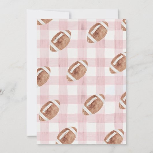 Eerste jaar Down Football Invitation, eerste verja Kaart (Achterkant)