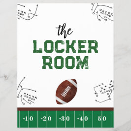 Eerste jaar Down Football Party Sign Flyer