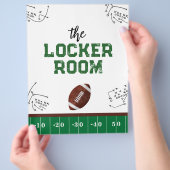 Eerste jaar Down Football Party Sign Flyer (Hand)