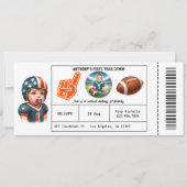 Eerste jaar Down Football Ticket 1e verjaardag Kaart (Voorkant)