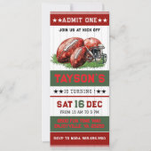 Eerste jaar Down Football Ticket 1e verjaardagsfee Kaart (Voorkant)