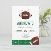 Eerste jaar down Football uitnodiging (Staand voorkant)