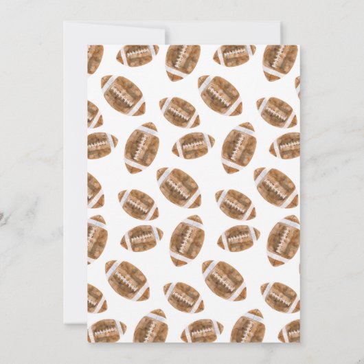 Eerste jaar down Football uitnodiging (Achterkant)