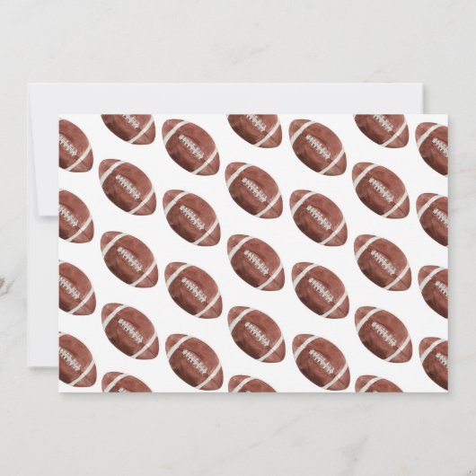 Eerste jaar Down Football Verjaardag Foto uitnodig Kaart (Achterkant)