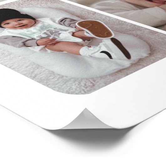 Eerste jaar Down Football Verjaardag Fotocollage Poster (Hoek)