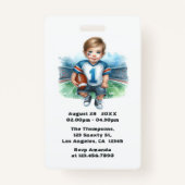 Eerste jaar Down Football Verjaardag VIP Pass Badge (Achterkant)