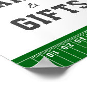 Eerste jaar Down Football verjaardagskaarten en ge Poster (Hoek)