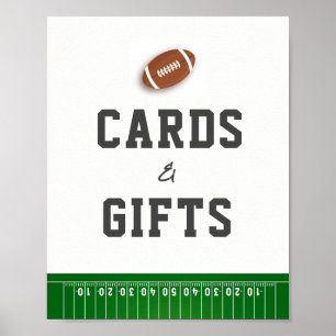 Eerste jaar Down Football verjaardagskaarten en ge Poster