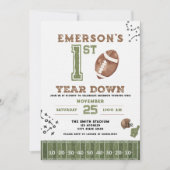 Eerste jaar Down Football verjaardagsuitnodiging, Kaart (Voorkant)