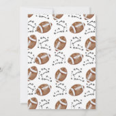 Eerste jaar Down Football verjaardagsuitnodiging, Kaart (Achterkant)