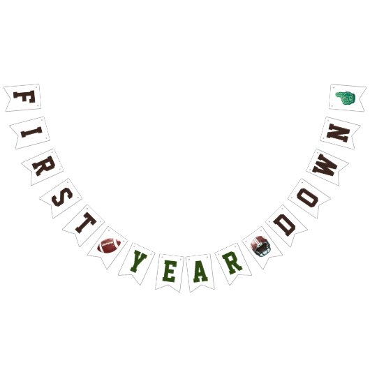 Eerste jaar down Football Vlaggetjes (Alle)