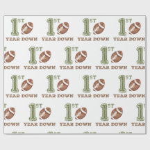 Eerste jaar Down Football Wrapping Paper