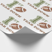 Eerste jaar Down Football Wrapping Paper Cadeaupapier (Hoek)