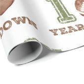 Eerste jaar Down Football Wrapping Paper Cadeaupapier (Rol Hoek)