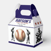 Eerste jaar down honkbal 1e verjaardagsfeest bedankdoosjes (Voorkant Zijde)