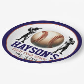 Eerste jaar down honkbal 1e verjaardagsfeest papieren bordje (Gekanteld)