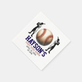 Eerste jaar down honkbal 1e verjaardagsfeest servet (Hoek)