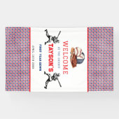 Eerste jaar down honkbal 1e verjaardagsfeest spandoek (Horizontaal)