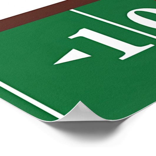 Eerste jaar Down Milestone Board 1st Birthday Stat Poster (Hoek)