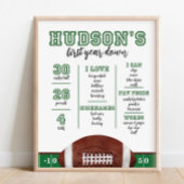 Eerste jaar Down Milestone Board 1st Birthday Stat Poster