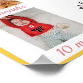 Eerste jaar Floral Maandelijkse Foto's Poster (Hoek)