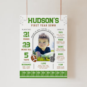 Eerste jaar Football 1e verjaardag Poster