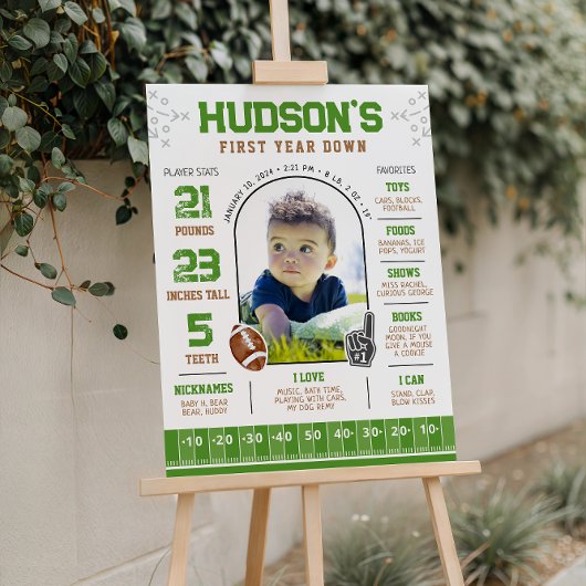 Eerste jaar Football 1e verjaardag Poster