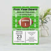 Eerste jaar Football 1e verjaardag van de viering Kaart (Staand voorkant)