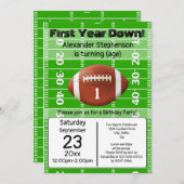 Eerste jaar Football 1e verjaardag van de viering Kaart (Voorkant / Achterkant)