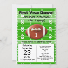 Eerste jaar Football 1e verjaardag van de viering Kaart
