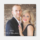 Eerste Jaar Getrouwd Magneet Met Foto (Voorkant)