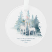 Eerste jaar grootouderbos Deer Ornament (voorkant)