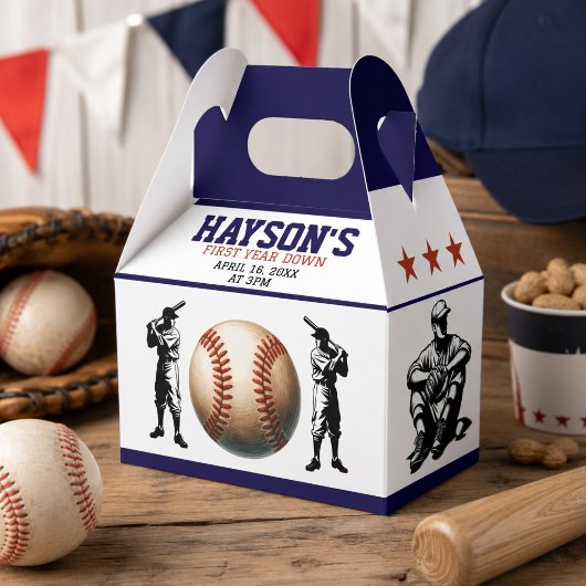 Eerste Jaar Honkbal 1e Verjaardagsfeestje Bedankdoosjes