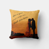 Eerste jaar huwelijksverjaardag kussen (Voorkant)