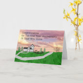 Eerste jaar Jubileum nieuwe thuisKaart Kaart (Gele Bloem)