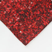 Eerste jaar Jubileum Photo Memories Red Glitter Fleece Deken (Hoek)