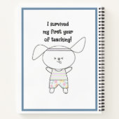 Eerste jaar leraar blijf positief Dagelijks Journa Notitieboek (Achterkant)