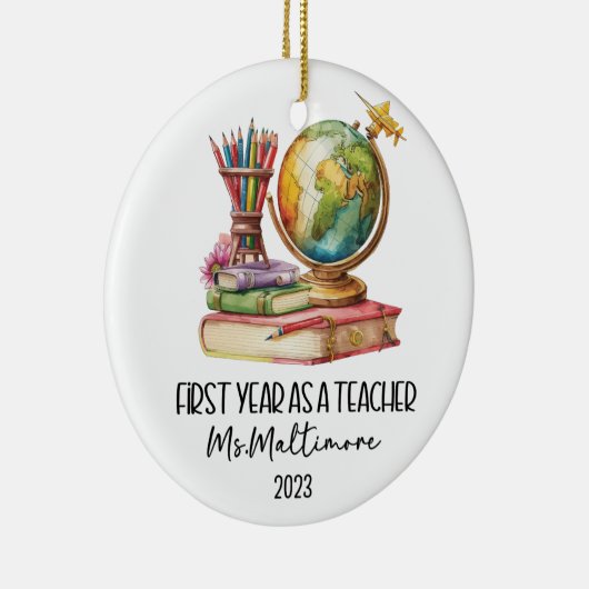 Eerste jaar leraar kerst ornament (Rechts)