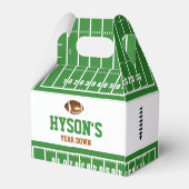 Eerste jaar naar beneden | Football 1e verjaardag Bedankdoosjes (Achterkant)