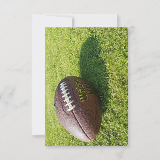 Eerste jaar naar beneden | Football 1e verjaardag Bedankkaart (Achterkant)