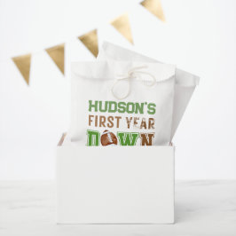 Eerste jaar naar beneden Football 1e verjaardag Bedankzakje