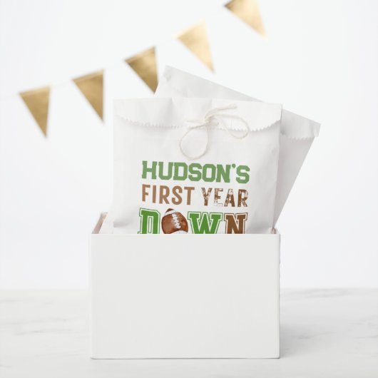 Eerste jaar naar beneden Football 1e verjaardag Bedankzakje (Feest)