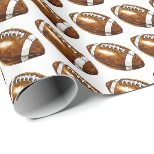 Eerste jaar naar beneden | Football 1e verjaardag Cadeaupapier (Rol Hoek)