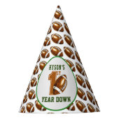 Eerste jaar naar beneden | Football 1e verjaardag Feesthoedjes (Voorkant)